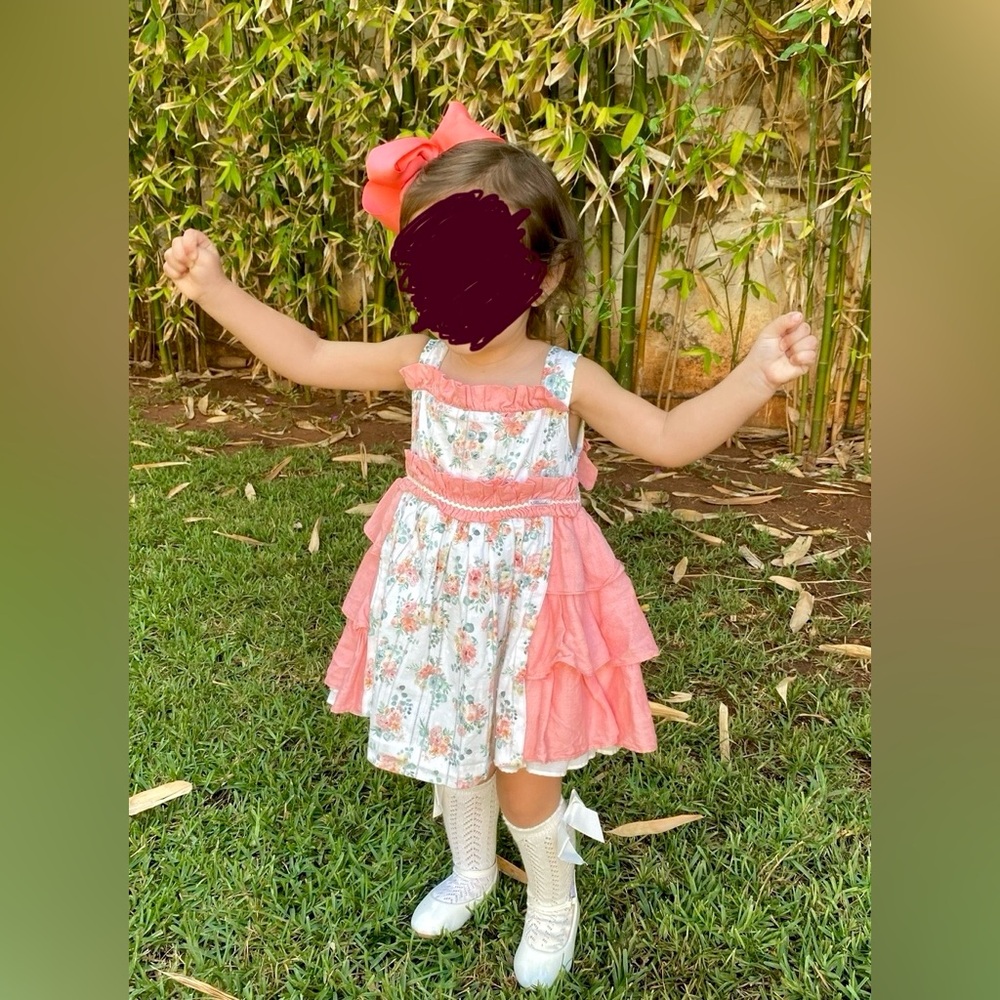 Floral Pink Kids Dress